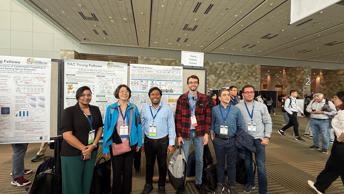 Sabrina Hassan Moon presenting a DAC Young Fellows poster at DAC 2025, with collaborators