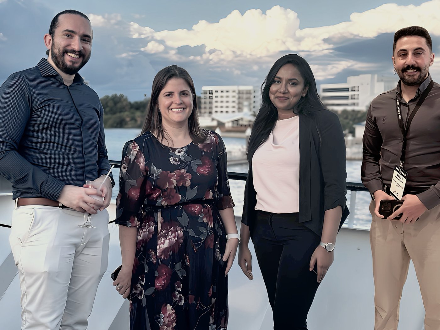 Ahmed Mamdouh, Dayane Reis, Sabrina Hassan Moon, and Parsa Khorrami at the GLSVLSI 2024 conference reception